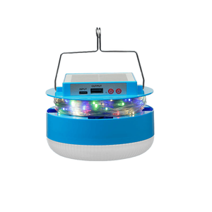 Foco Led Con Guirnalda Solar Recargable/Cargador Emergencia