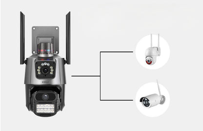 Smart Cámara Dual Baliza Wifi Alarma APP Yoosee