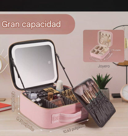 Bolso De Maquillaje Con Luz Led Recargable