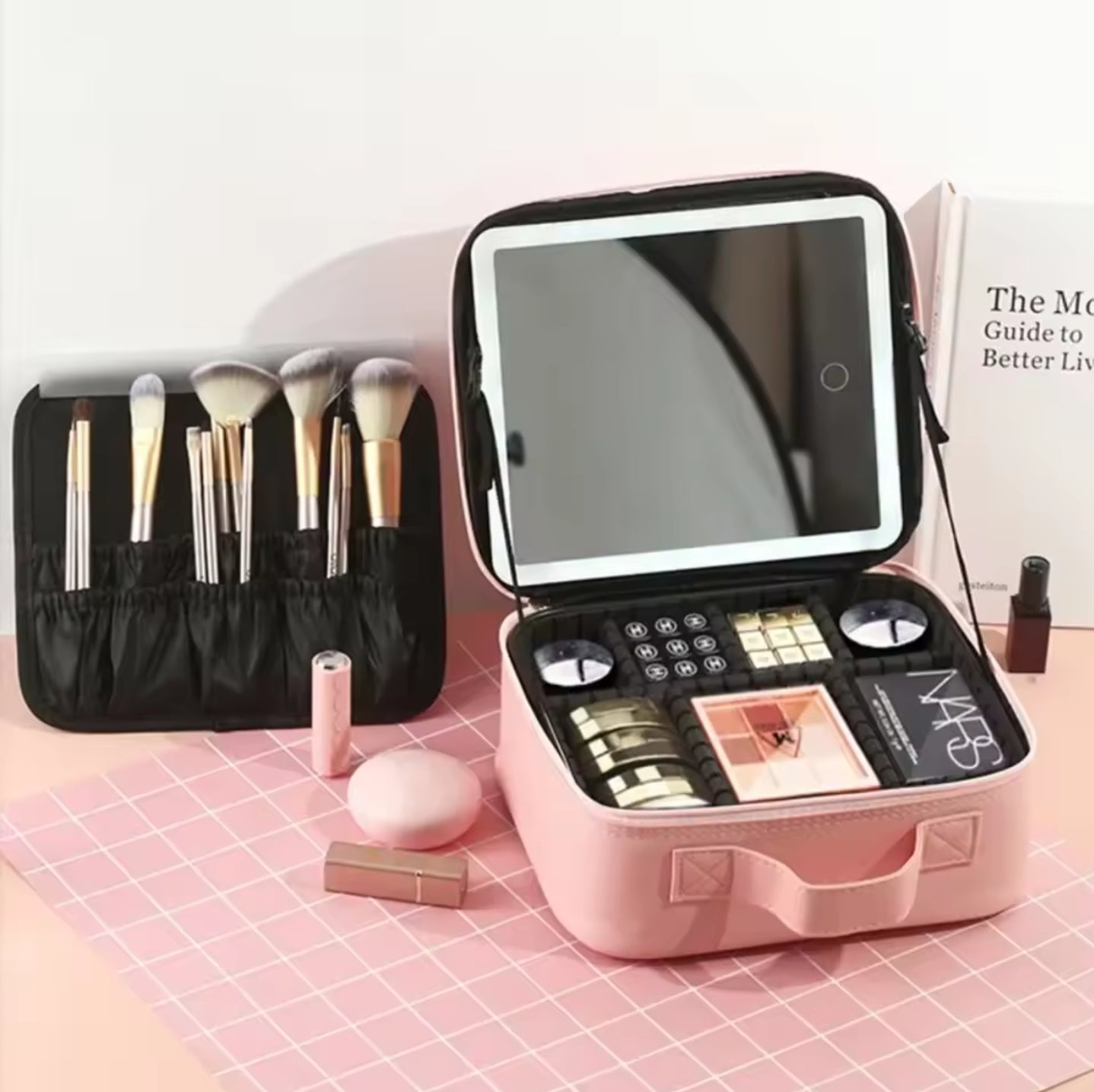 Bolso De Maquillaje Con Luz Led Recargable
