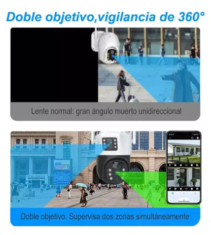 Cámara Dual Solar Ip66 Infrarrojo Wifi Exterior V380p