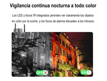 Cámara Dual Solar Ip66 Infrarrojo Wifi Exterior V380p