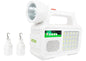 Kit Emergencia Solar Recargable Linterna Radio + 2 ampolletas