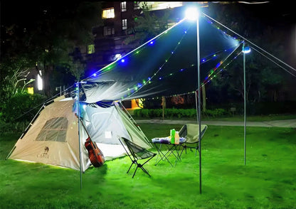 Foco Led con Guirnalda Solar Recargable 5metros