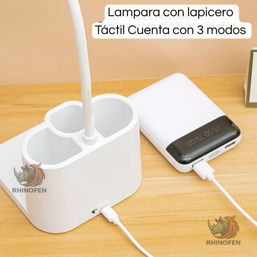 Lampara de escritorio led Recargable color Blanco