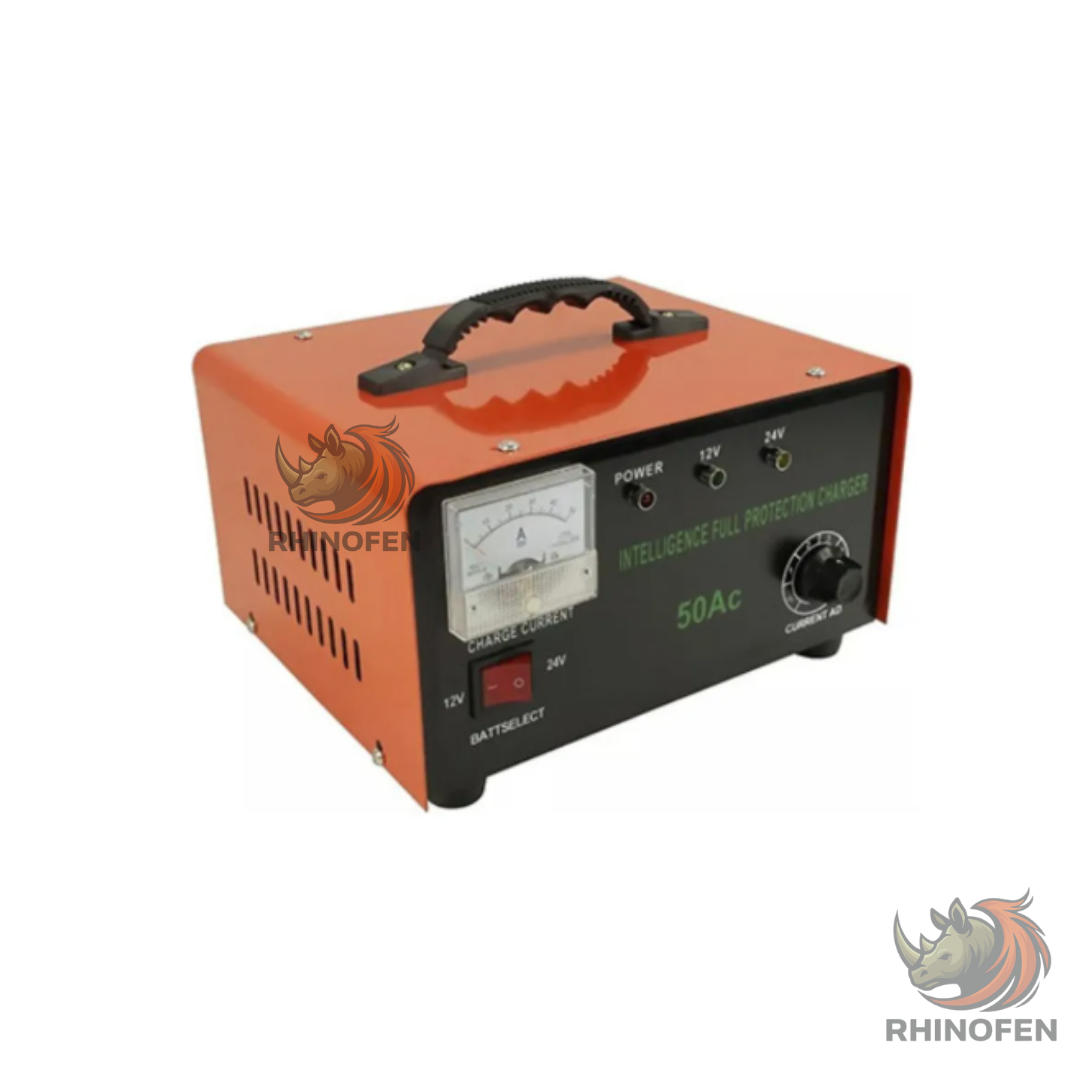 Cargador de Batería 12v Y 24v Autos Motos 50 Amperes
