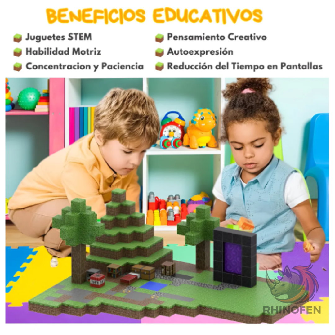 Juguete Magnético De Minecraft 75 pcs