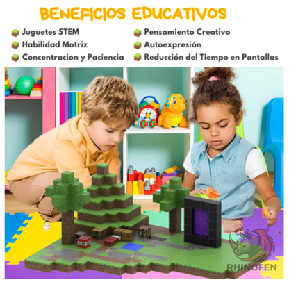 Juguete Magnético De Minecraft 75 pcs