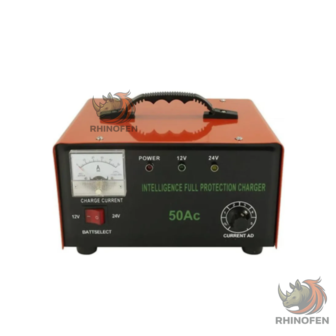 Cargador de Batería 12v Y 24v Autos Motos 50 Amperes