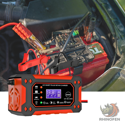 Cargador Inteligente Batería Auto Moto Carga Rápida 12v/24v