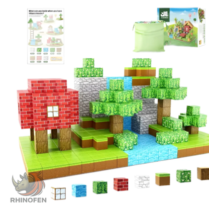 Juguete Magnético De Minecraft 75 pcs