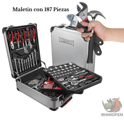 Maletín de Herramientas Aleación De Aluminio 187 piezas