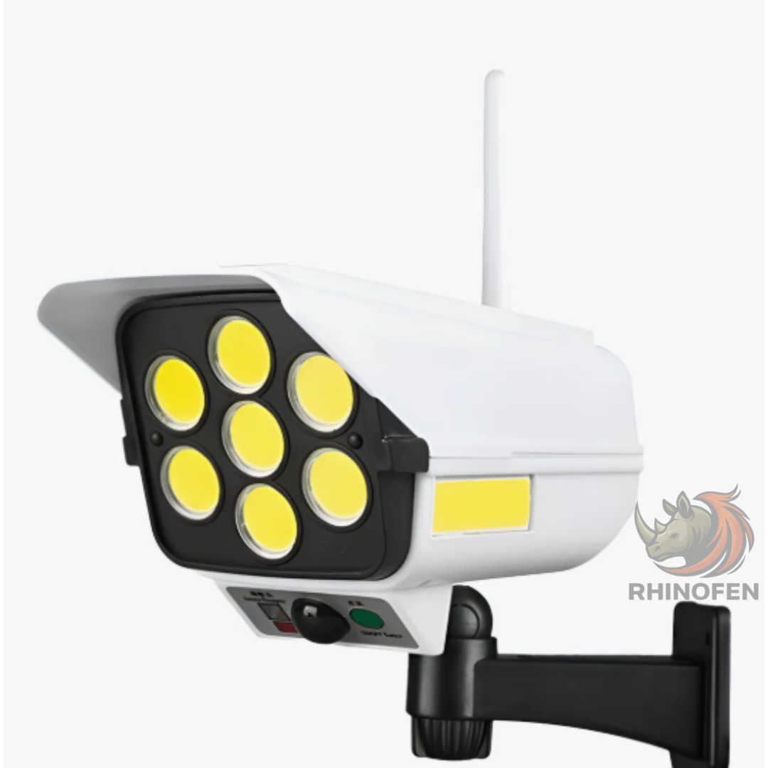 Foco Cámara de Seguridad Falsa Led Solar sensor Movimiento