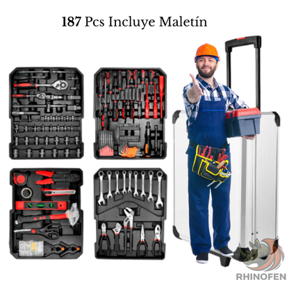 Maletín de Herramientas Aleación De Aluminio 187 piezas