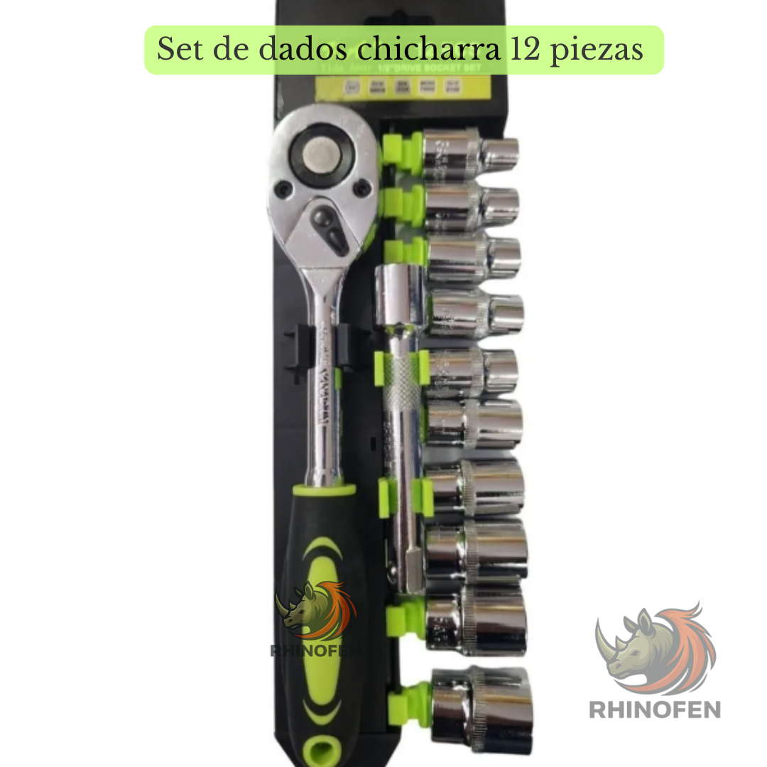 Juego De Dados Chicharra 12 Piezas1/2 Herramientas
