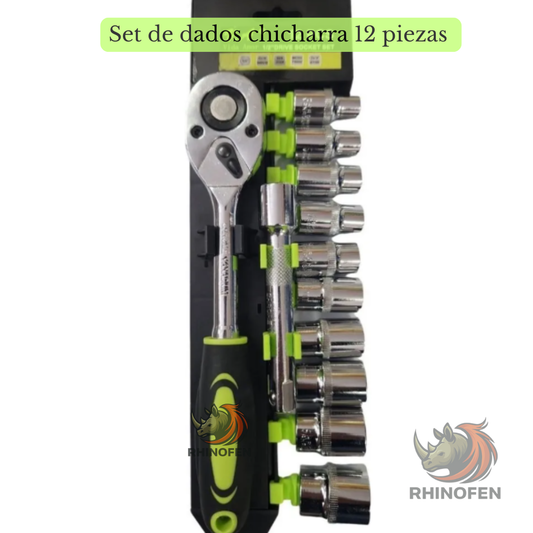 Juego De Dados Chicharra 12 Piezas1/2 Herramientas