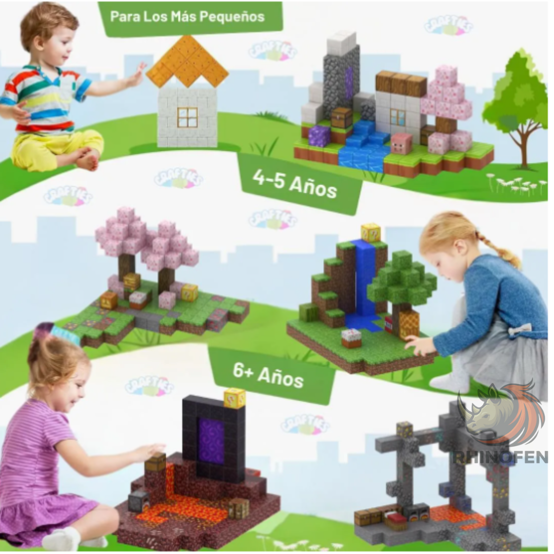 Juguete Magnético De Minecraft 75 pcs