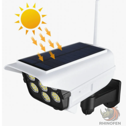 Foco Cámara de Seguridad Falsa Led Solar sensor Movimiento