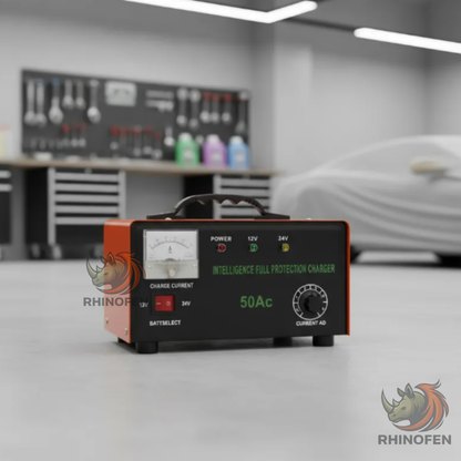 Cargador de Batería 12v Y 24v Autos Motos 50 Amperes