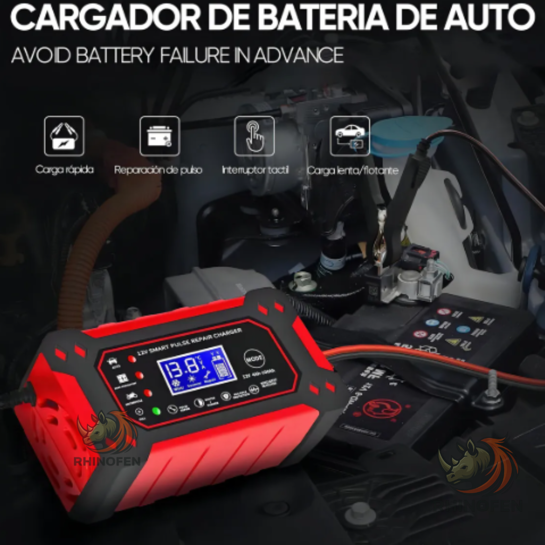 Cargador Inteligente Batería Auto Moto Carga Rápida 12v/24v