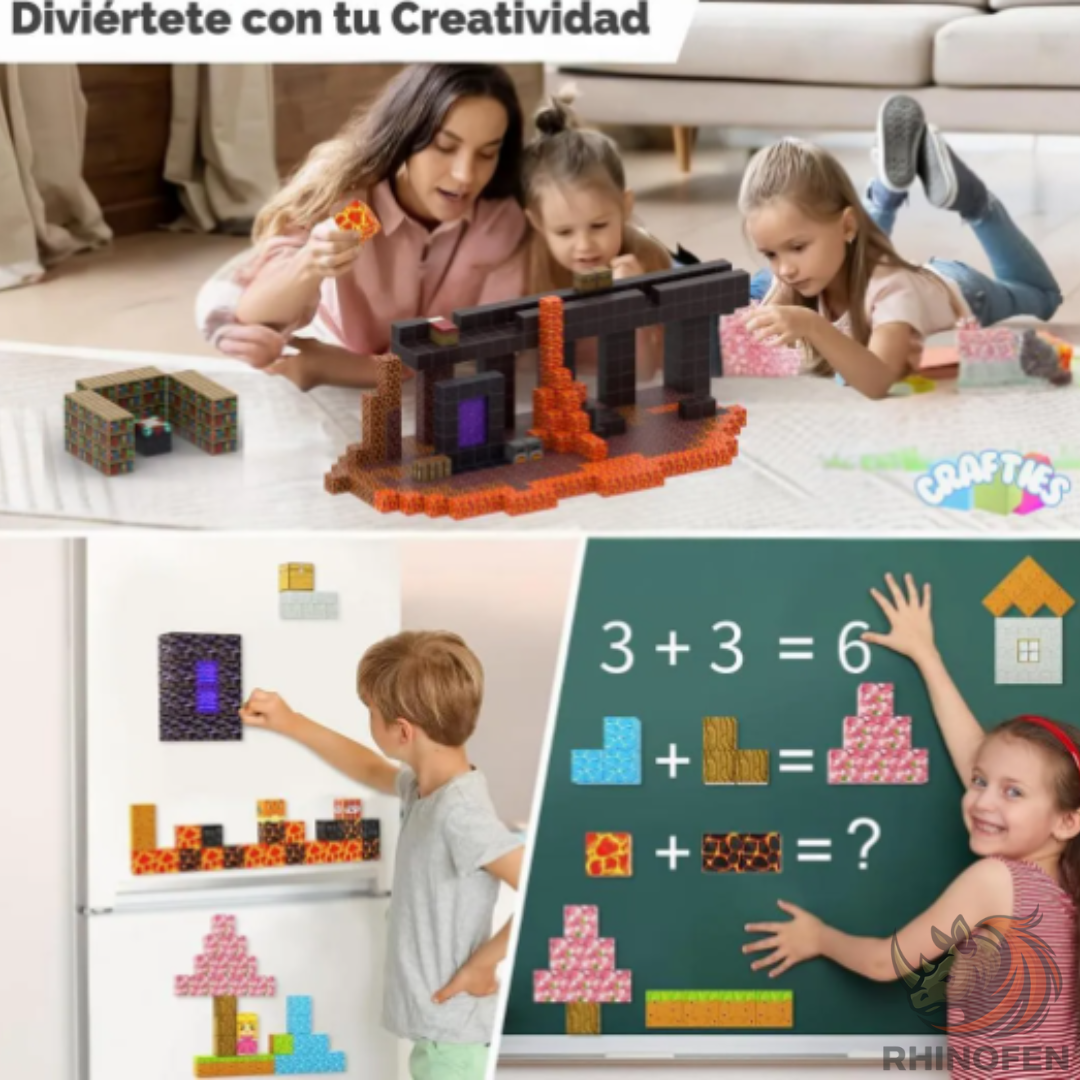 Juguete Magnético De Minecraft 75 pcs