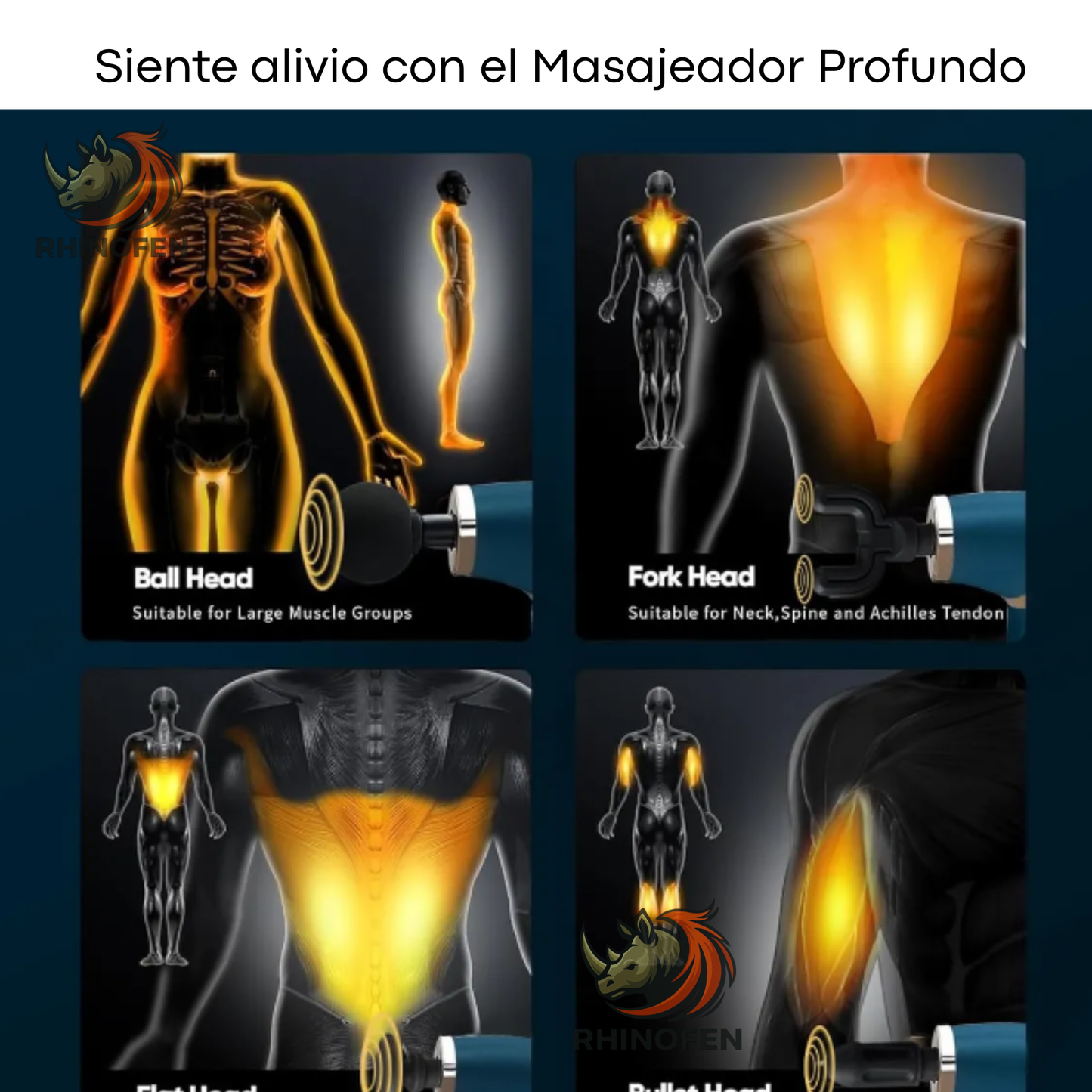 Masajeador eléctrico Alivio Profundo Apto para todo el cuerpo-