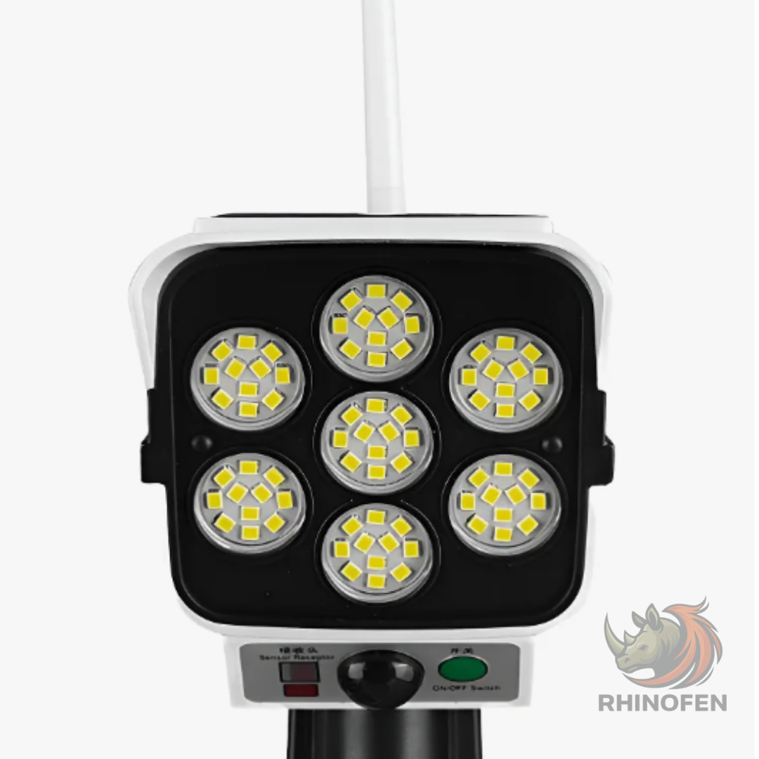 Foco Cámara de Seguridad Falsa Led Solar sensor Movimiento