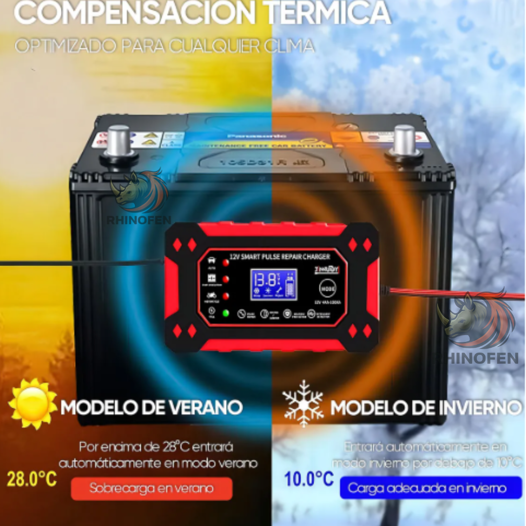 Cargador Inteligente Batería Auto Moto Carga Rápida 12v/24v