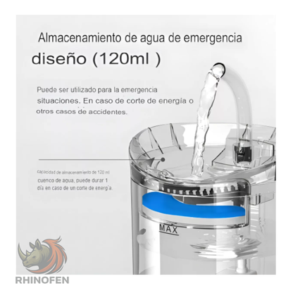 Dispensador De Agua Para Mascotas Silencioso transparente