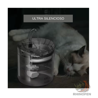 Dispensador De Agua Para Mascotas Silencioso transparente