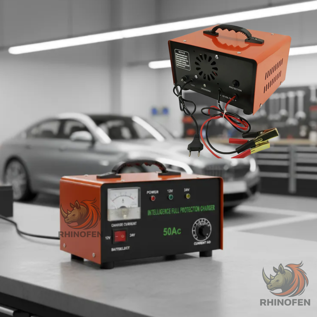 Cargador de Batería 12v Y 24v Autos Motos 50 Amperes
