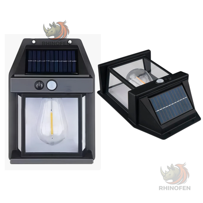 Lámpara Aplique de Pared Solar Led Estructura Negro IP67