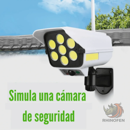 Foco Cámara de Seguridad Falsa Led Solar sensor Movimiento