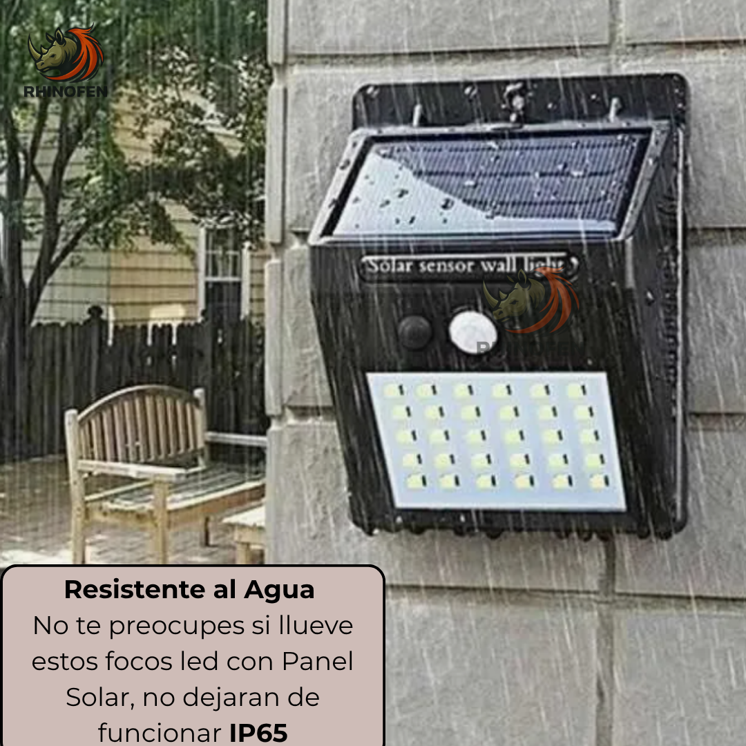 Pack de 2 Foco Solar 30 Led Sensor De Movimiento IP67
