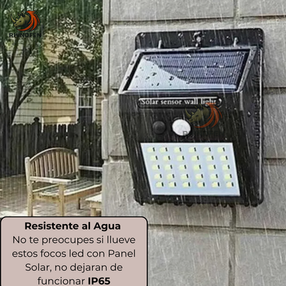 Pack de 2 Foco Solar 30 Led Sensor De Movimiento IP67