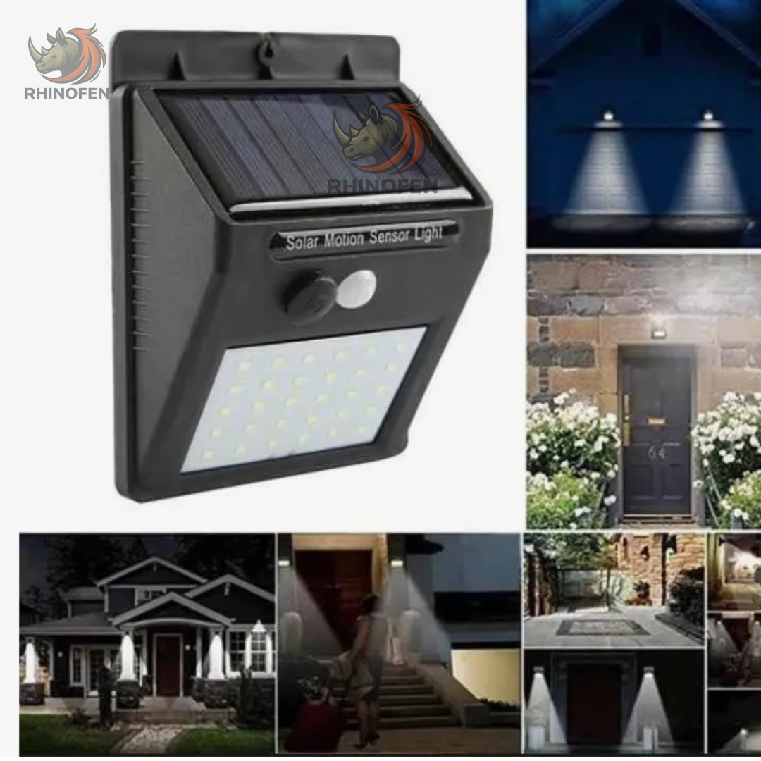 Pack de 2 Foco Solar 30 Led Sensor De Movimiento IP67