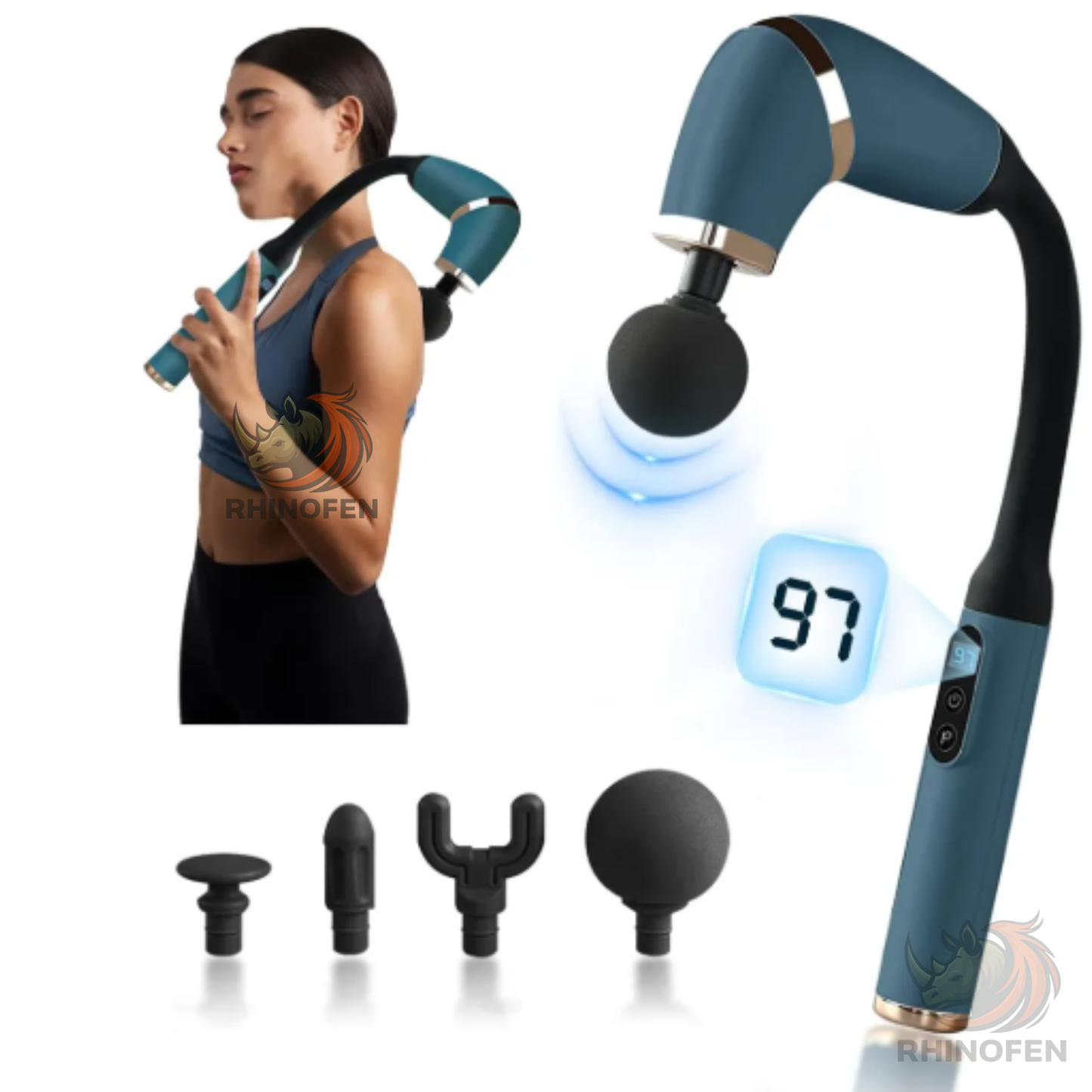 Masajeador eléctrico Alivio Profundo Apto para todo el cuerpo-